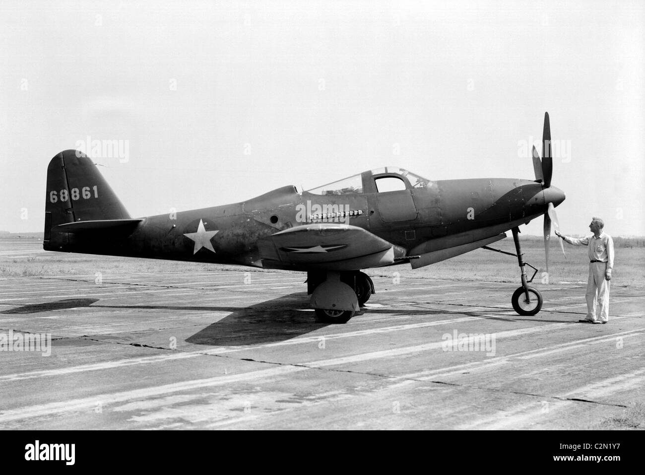Bell P-63 Kingcobra was a United States fighter aircraft developed in World War II Stock Photo