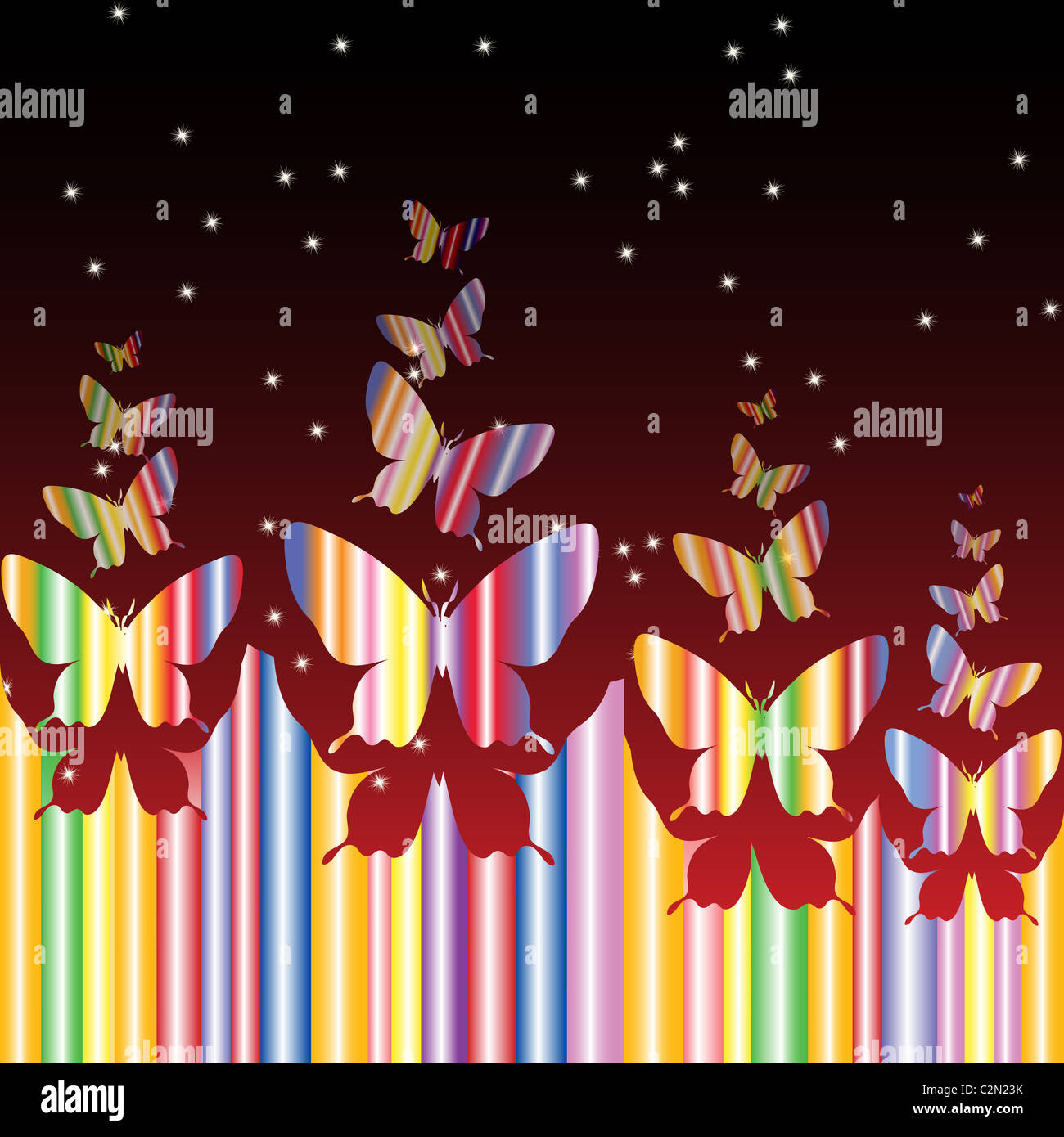 Abstract colorful background with butterflies. A vector Stock Photo - Alamy