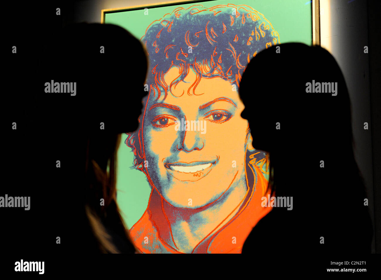 Andy Warhol's 'Michael Jackson' portrait, expected to fetch up to $10 million at a Christies auction in New York. Stock Photo