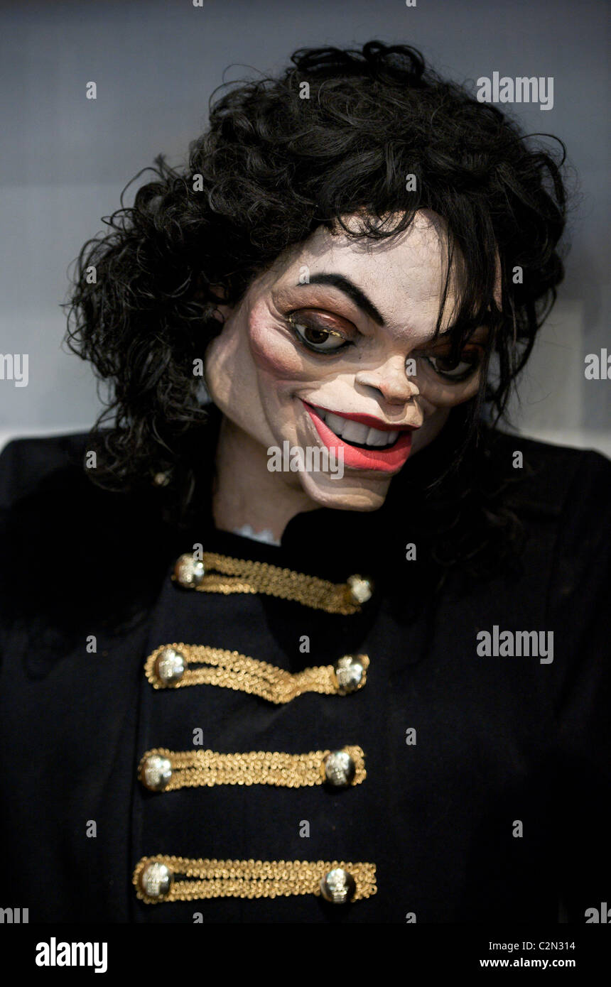 'Spitting-image doll of Michael Jackson' part of the 'Bonhams Entertainment Memorabilia' auction, London, 14th December 2009. Stock Photo