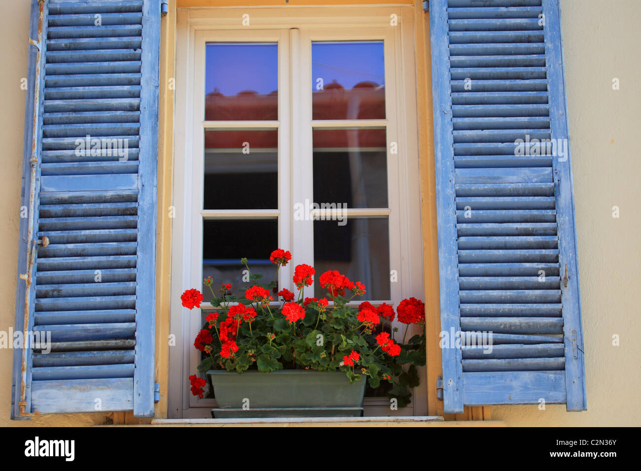 Street view of the French Riviera village of La Colle sur Loup Stock