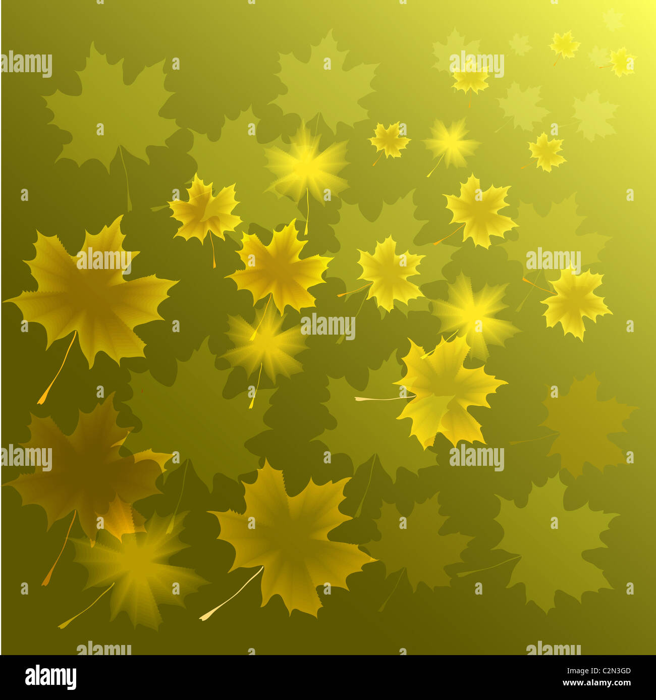 Abstract autumn background from flying leaves of a maple Stock Photo ...