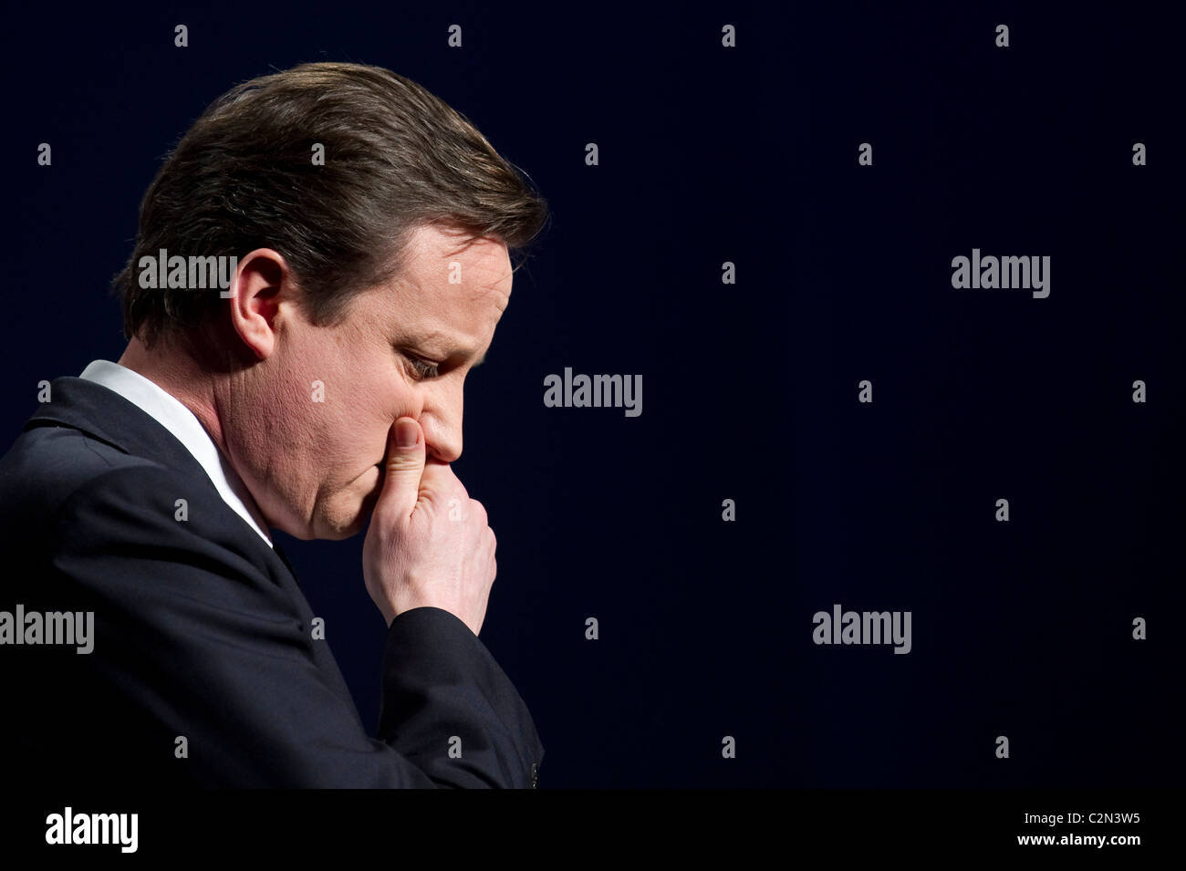 David Cameron addresses the Conservative Spring Forum, Brighton, 28th February 2010. Stock Photo