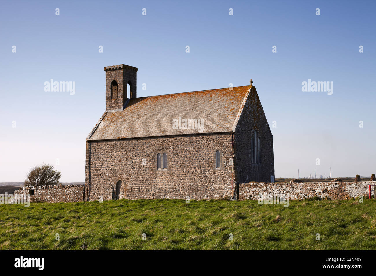 Flimston Chapel, Castlemartin, Pembrokeshire, Wales Stock Photo