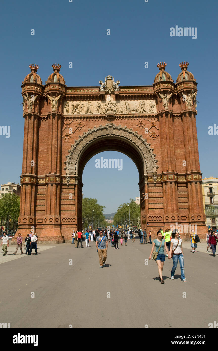 The Arc de Triomf in Barcelona, Catalonia in Spain Stock Photo Alamy