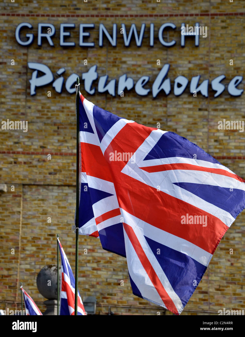 British Flag ,The Union Jack , Union Flag, Greenwich, UK Stock Photo