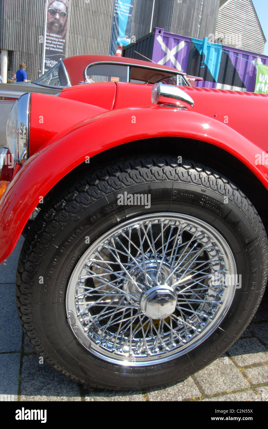 Classic car society show off their retro vehicles in Falmouth, Cornwall Stock Photo Alamy