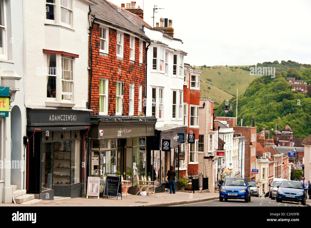 Lewes (East Sussex) High Street Stock Photo