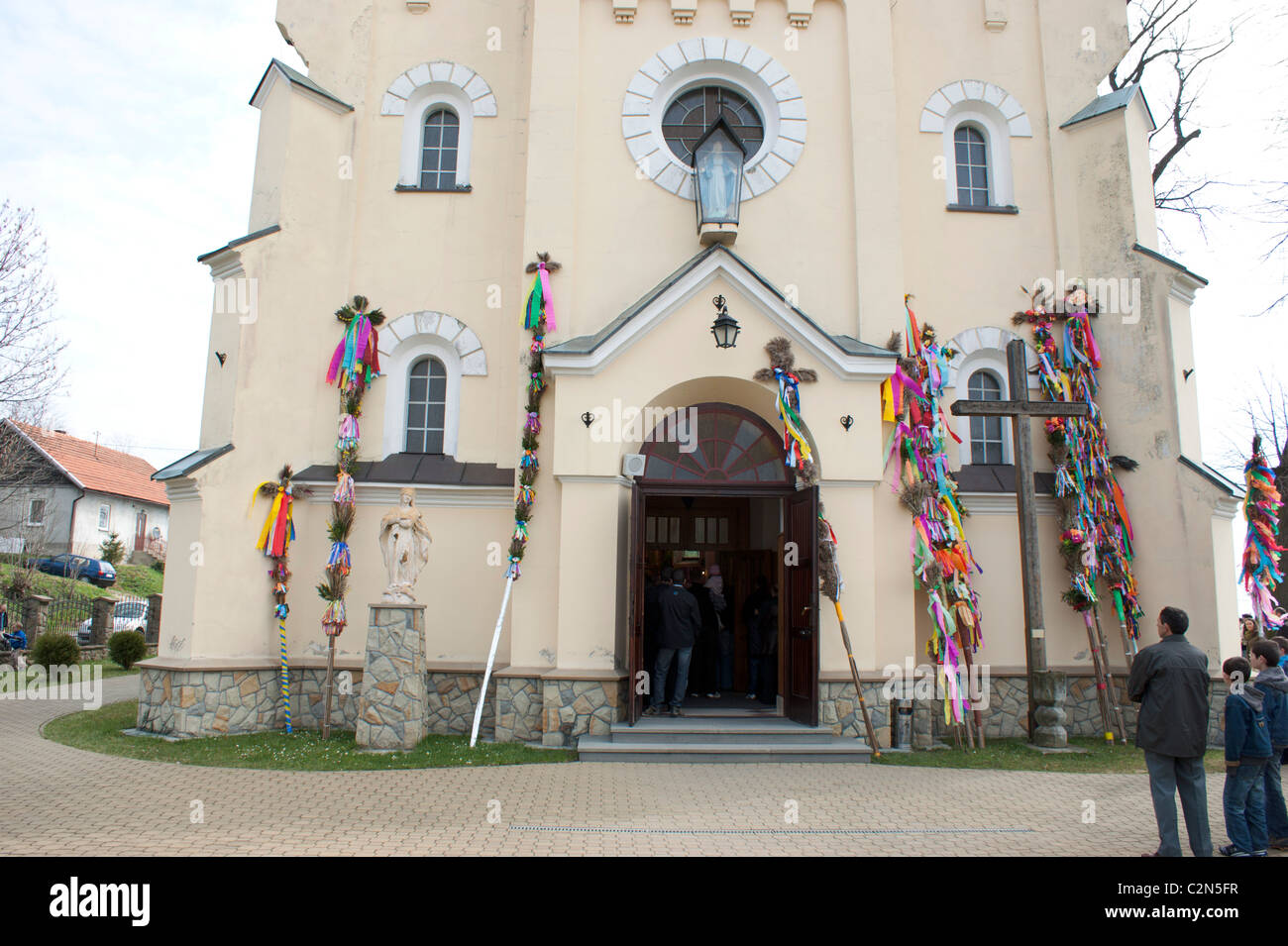 Easter Palm, tradition on south Poland on Palm Sunday Stock Photo