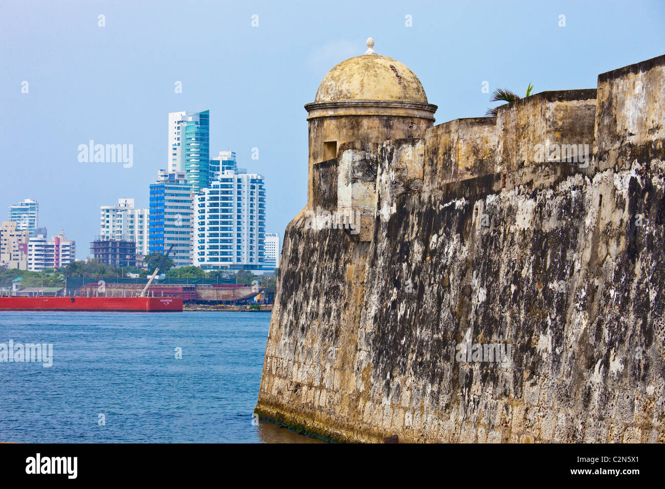 City walls, Cartagena, Colombia Stock Photo