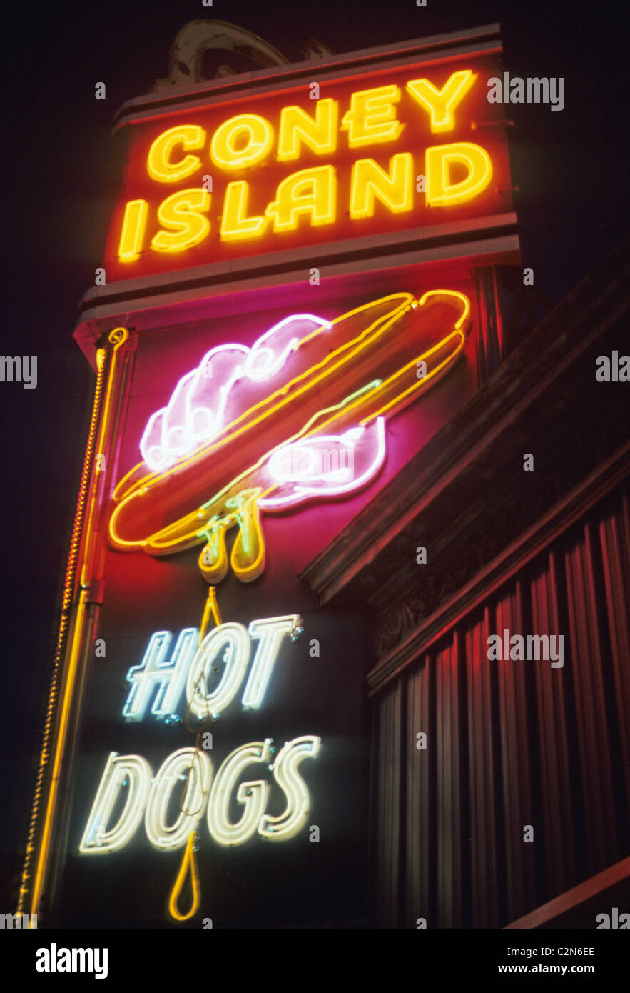 Coney Island Hot Dogs in Worcester, Massachusetts. Business established