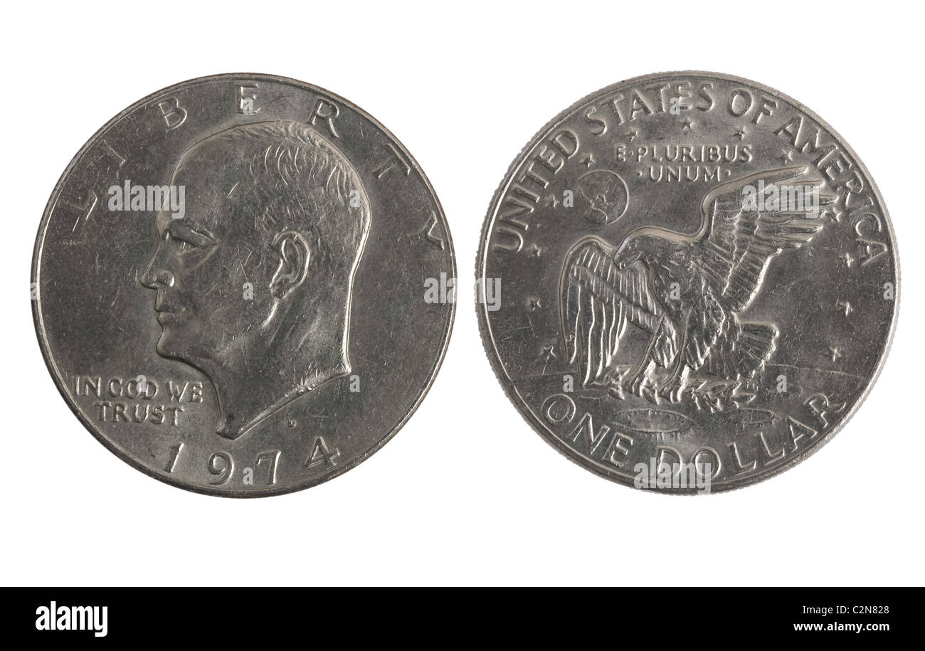 Examining antique silver coin Stock Photo - Alamy