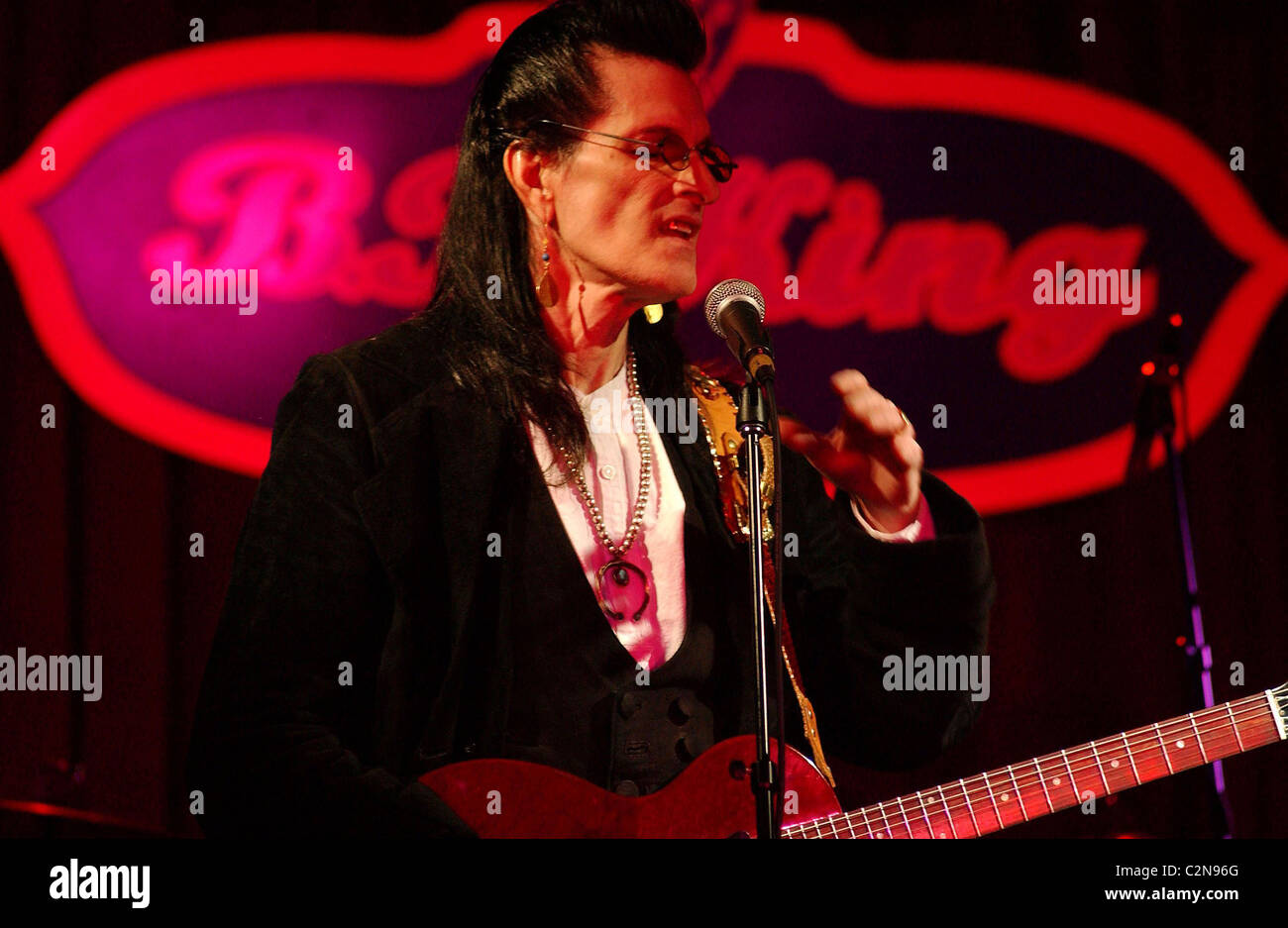Willy DeVille performing at the B.B. King's Blues Club New York City, USA - 28.03.08 Stock Photo