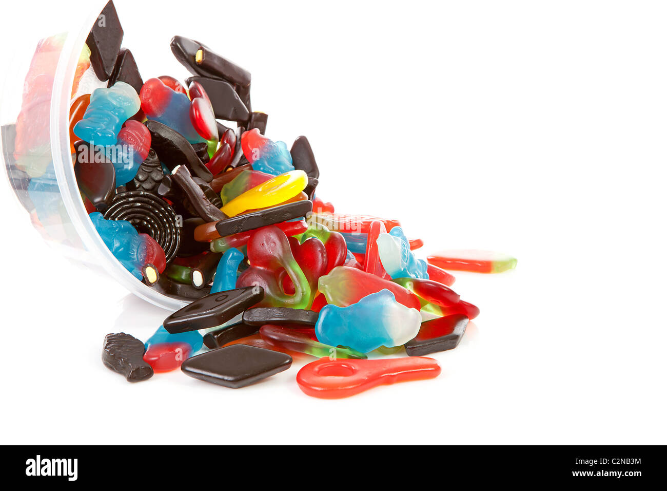 Colorful candy sweets isolated on white background Stock Photo - Alamy