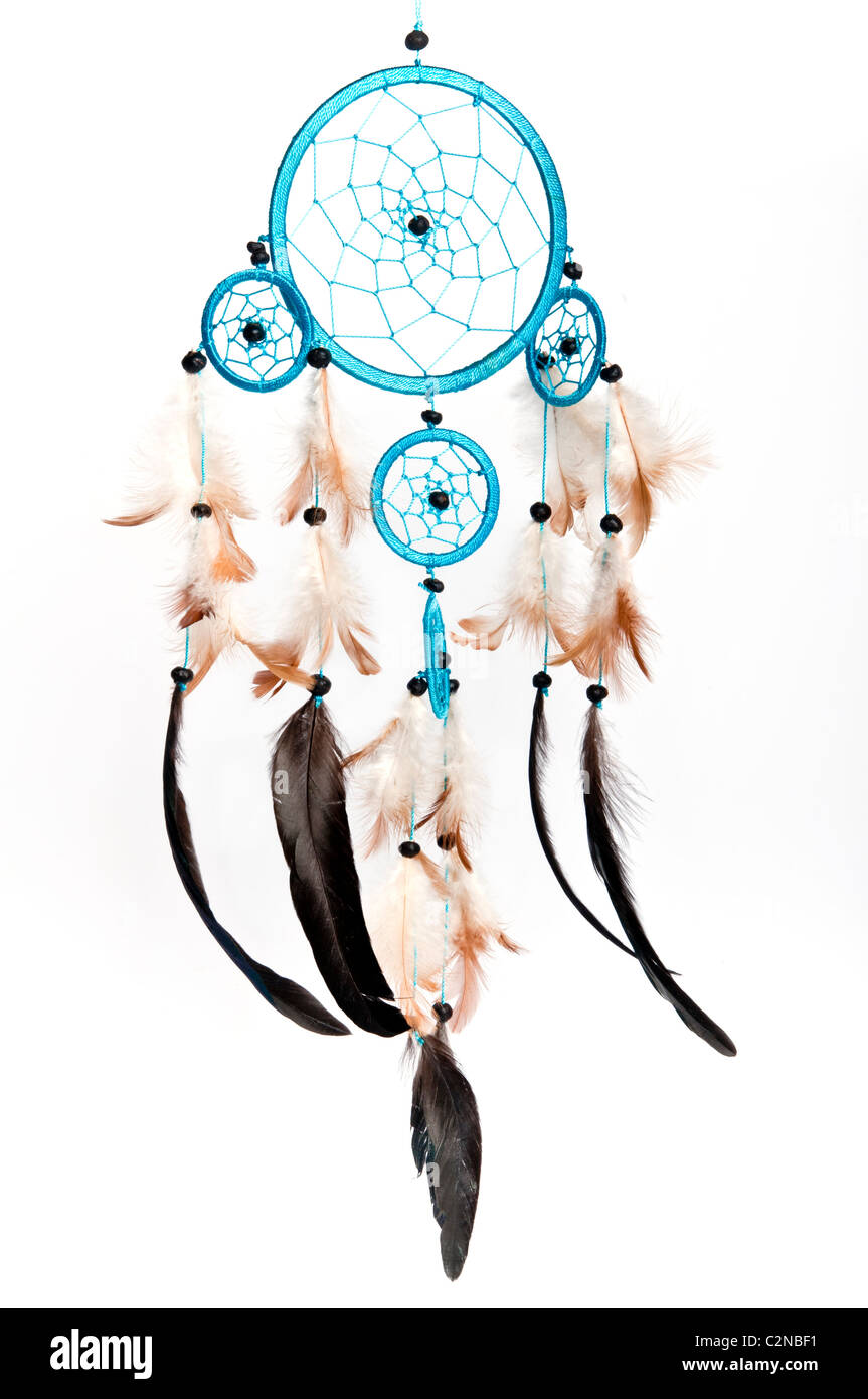 blue dream catcher isolated Stock Photo Alamy
