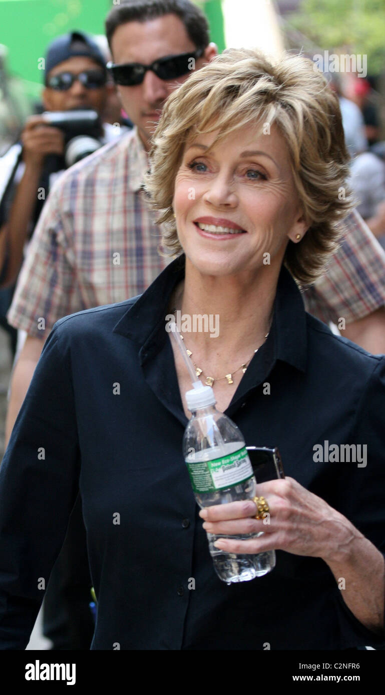 Jane Fonda on the set of a L'Oreal commercial New York City, USA - 24.04.08  Ray Filmano Stock Photo - Alamy
