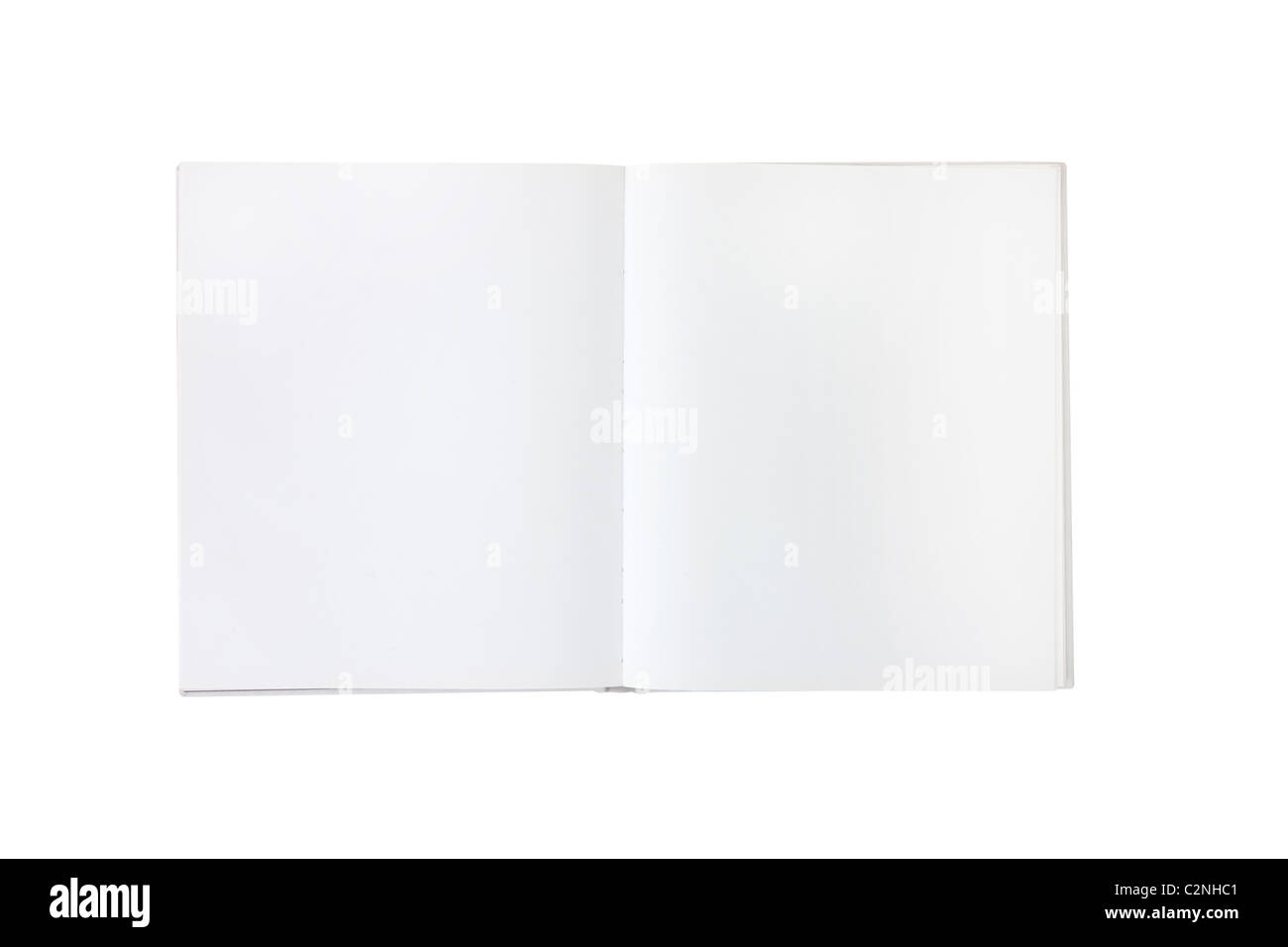 blank empty spreads of a magazine, boo or brochure Stock Photo