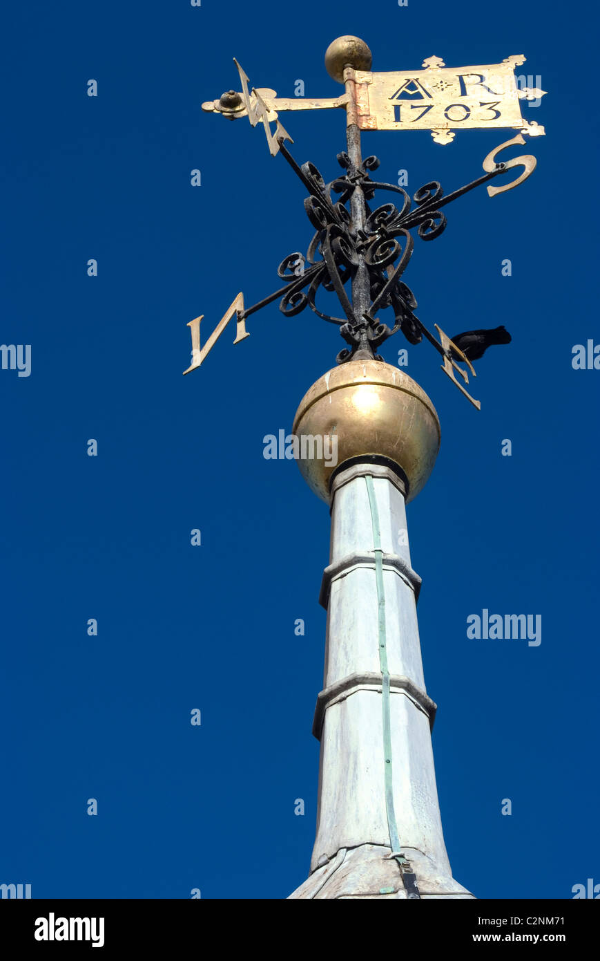 Weather vane on top of tower of St. John's church, Scandrett