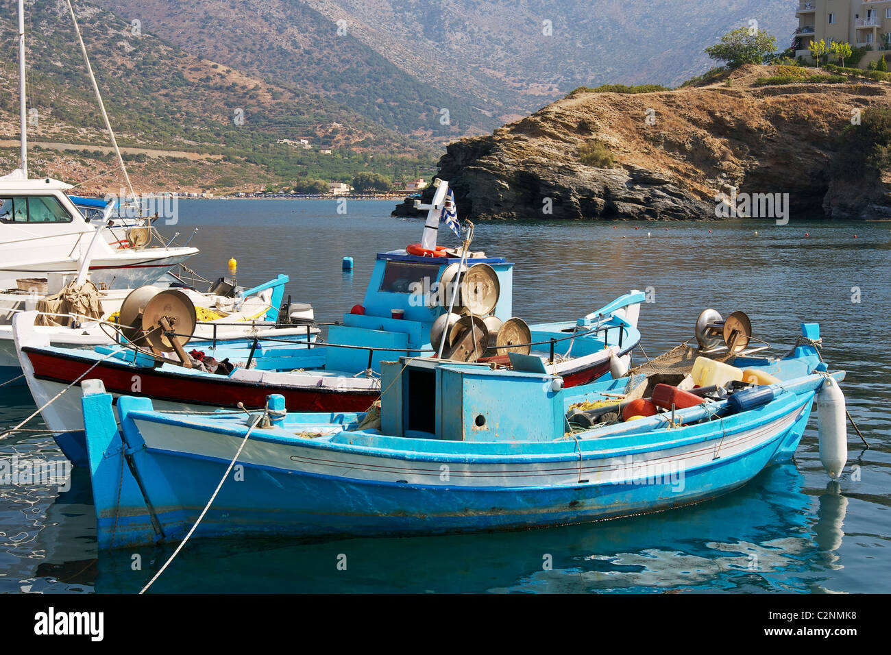 Fishing boats, Crete Stock Photo