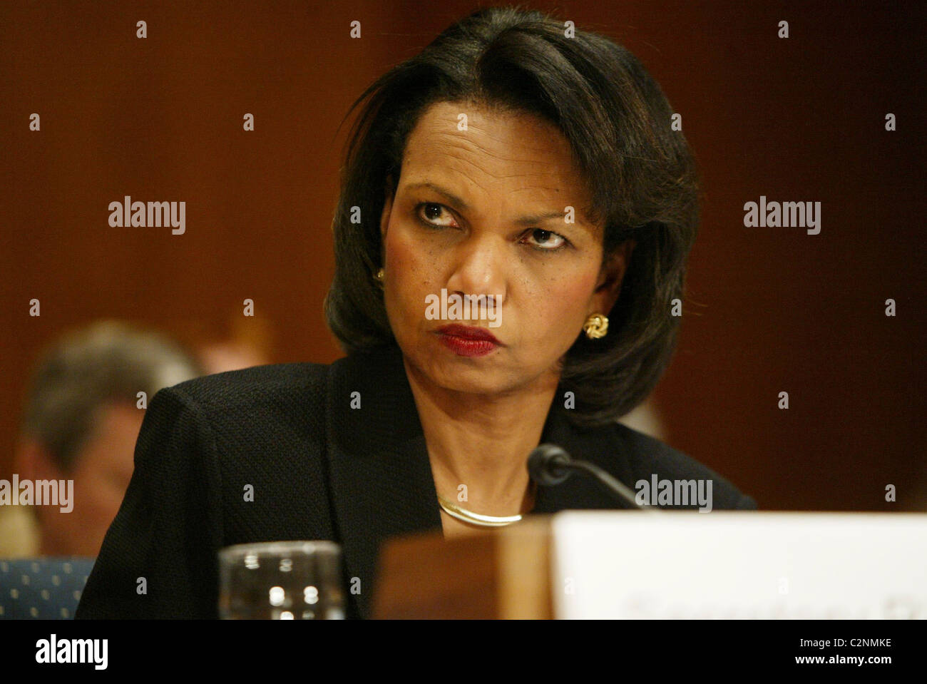 U.S. Secretary Condoleezza Rice testifies during a hearing before the ...
