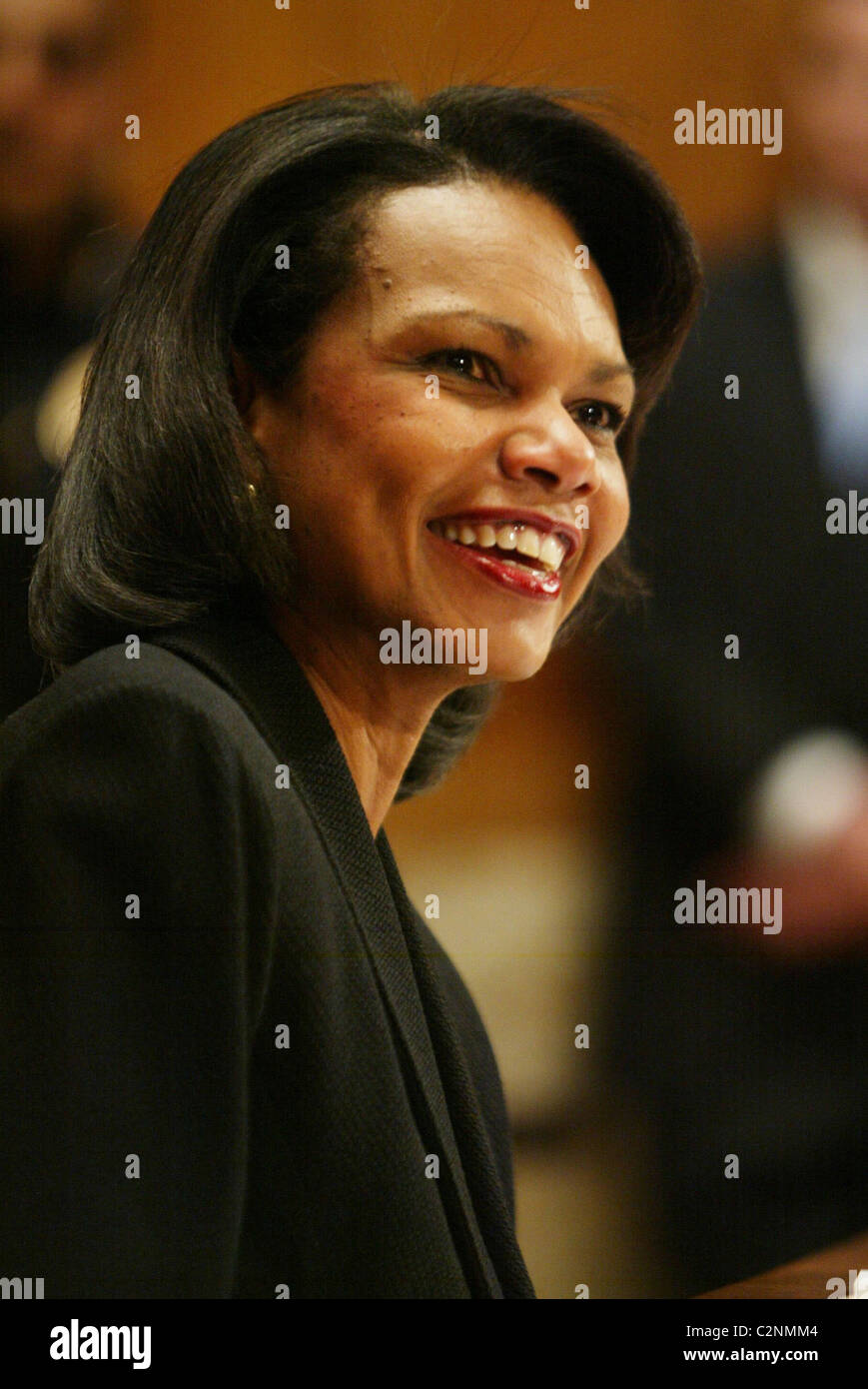 U.S. Secretary Condoleezza Rice testifies during a hearing before the ...