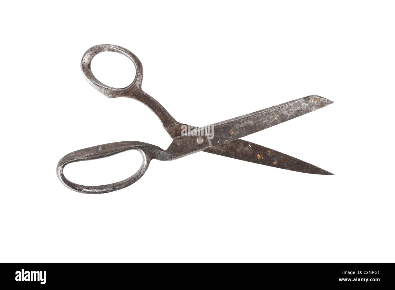 Vintage scissors isolated on white background with clipping path Stock Photo