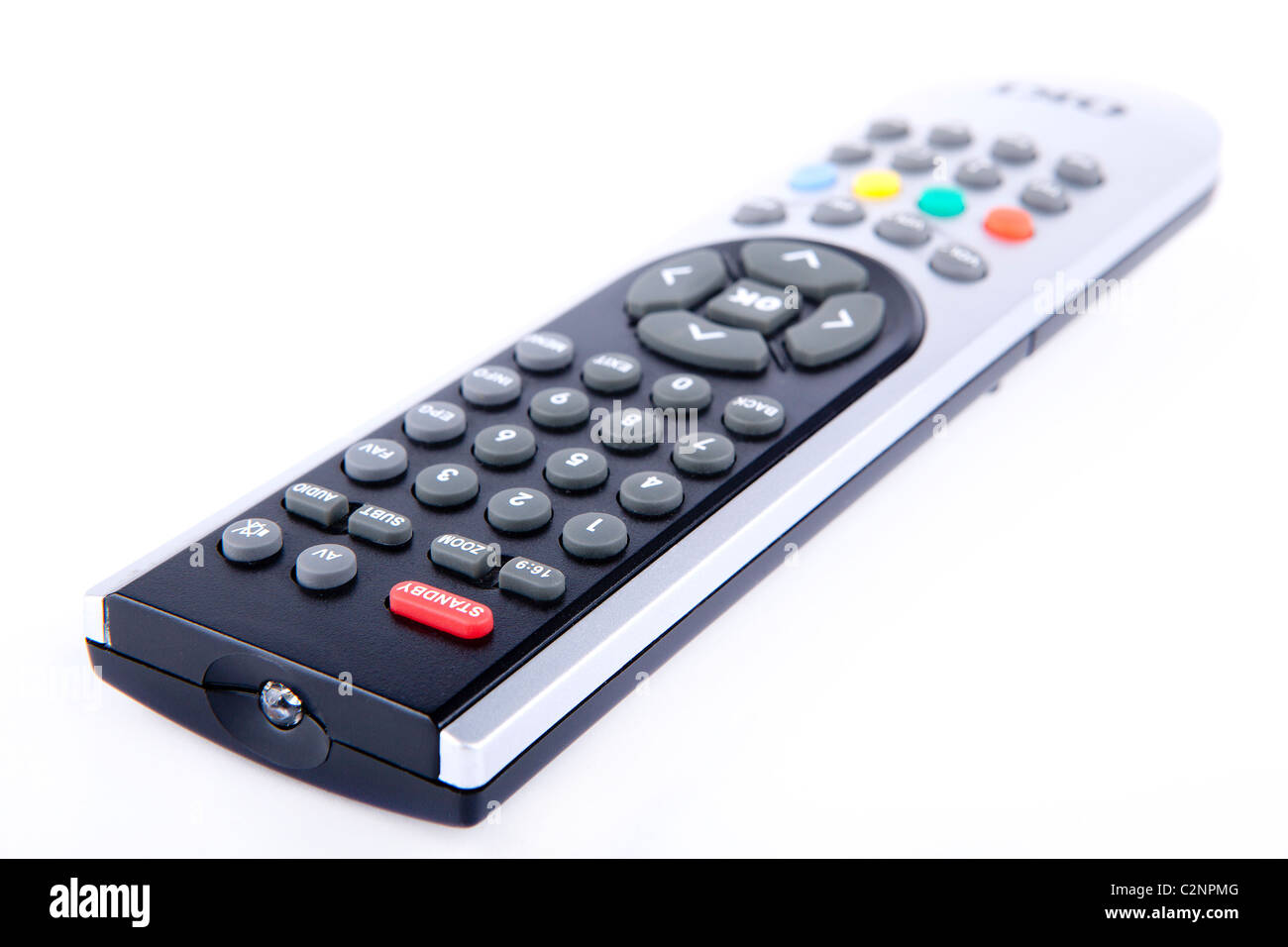 Remote controller on white background Stock Photo - Alamy