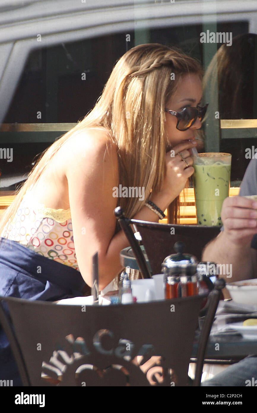 The Hills star Lauren Conrad enjoys the nice weather with a friend