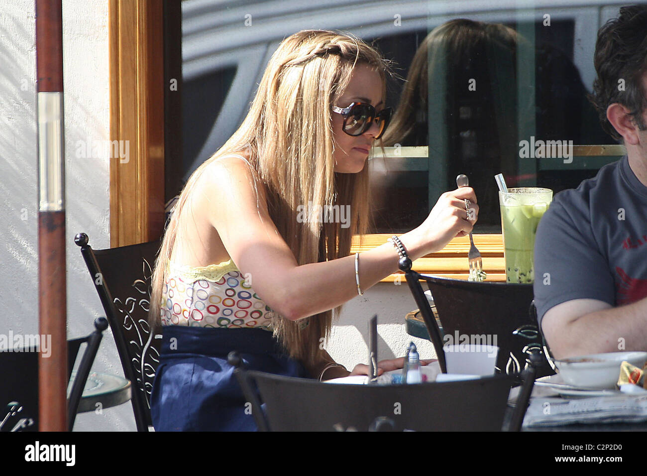 The Hills star Lauren Conrad enjoys the nice weather with a friend at the  Urth Cafe on Melrose Avenue Los Angeles, California Stock Photo - Alamy