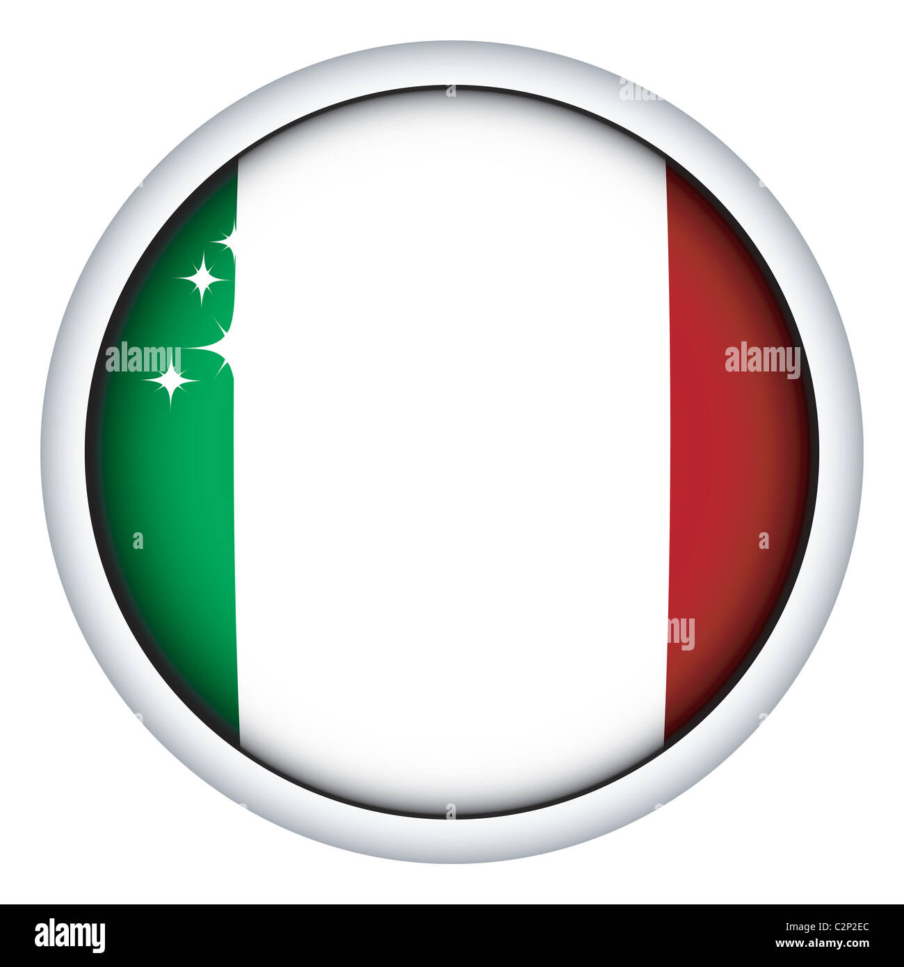 Italian flag button Stock Photo Alamy