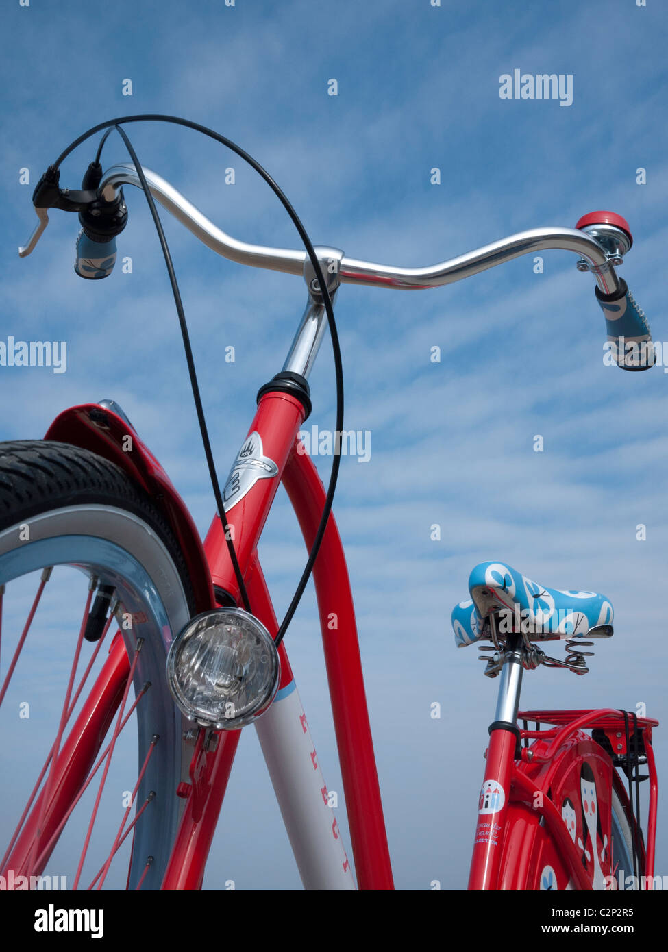 Retro Electra Bike Red Stock Photo Alamy