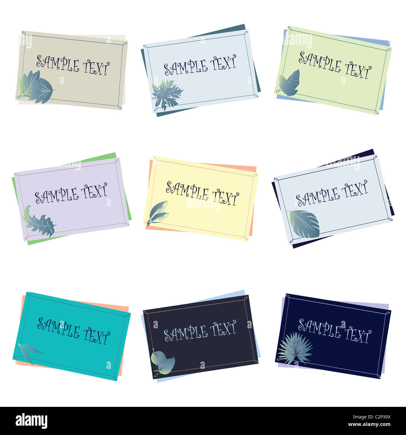 Frames stickers tags Stock Photo Alamy