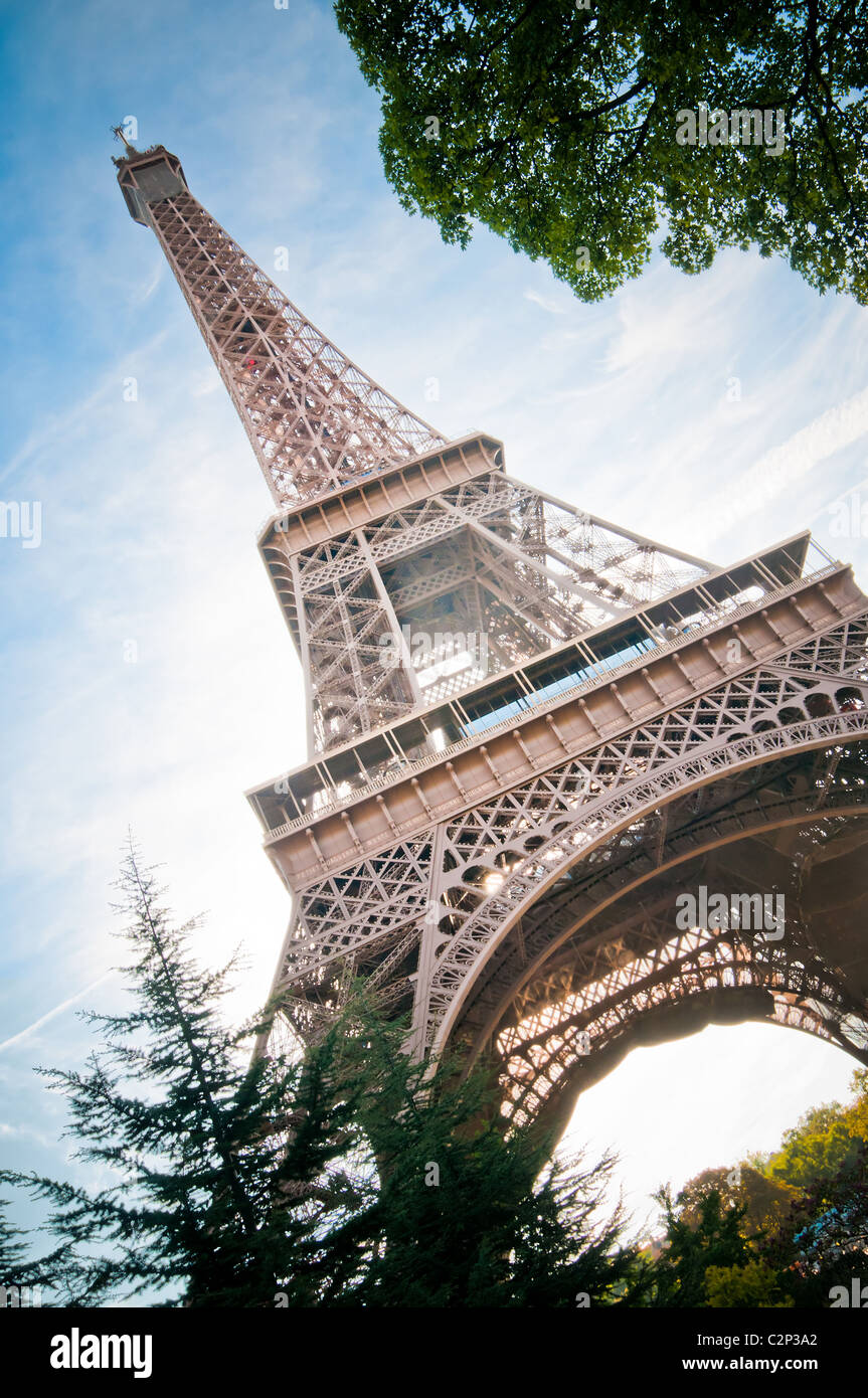 Paris, the beautiful Eiffel Tower. Stock Photo