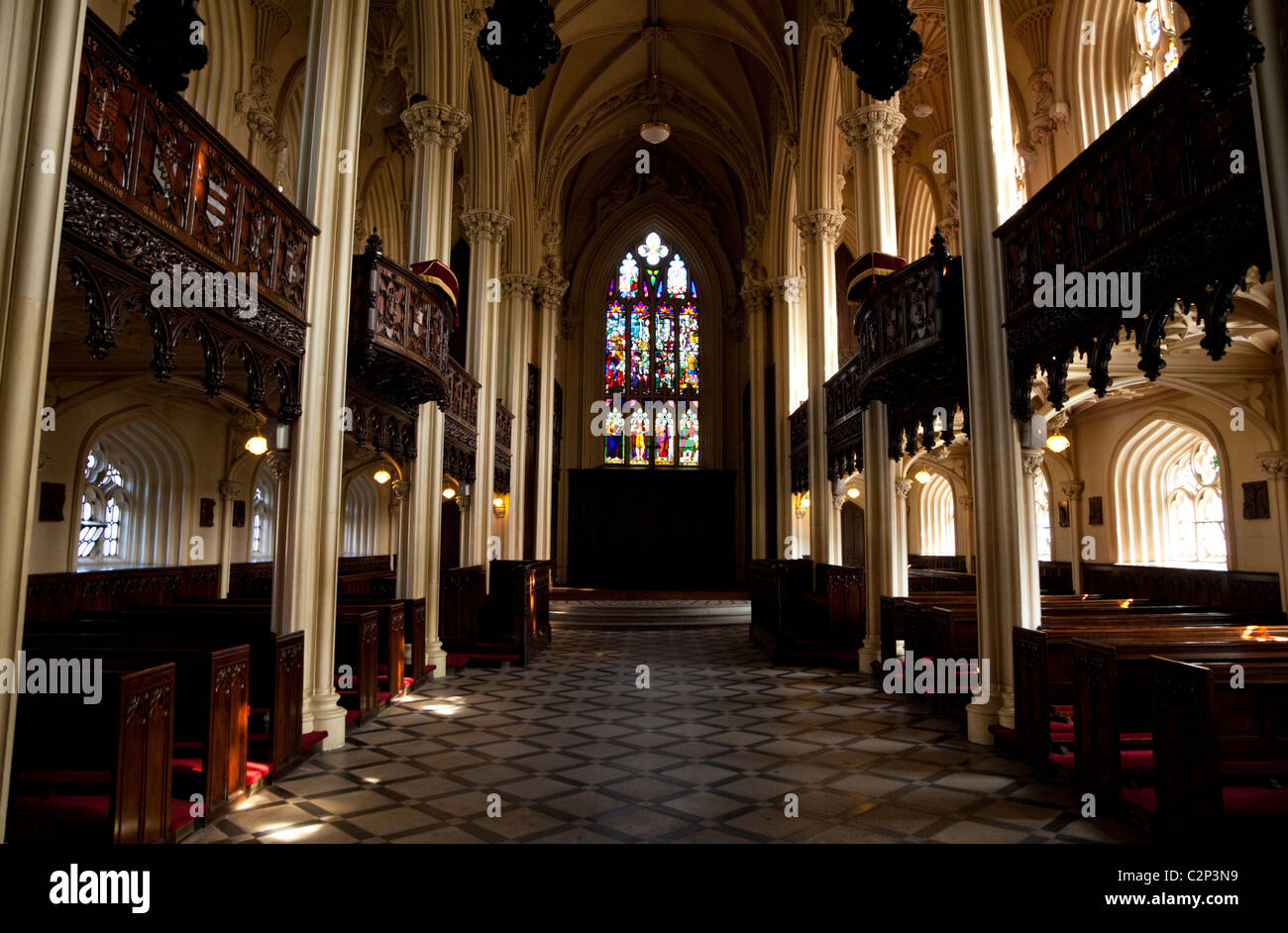 Interior of the Chapel Royal opened on Christmas Day 1814, Dublin Castle, Dublin City, Ireland Stock Photo