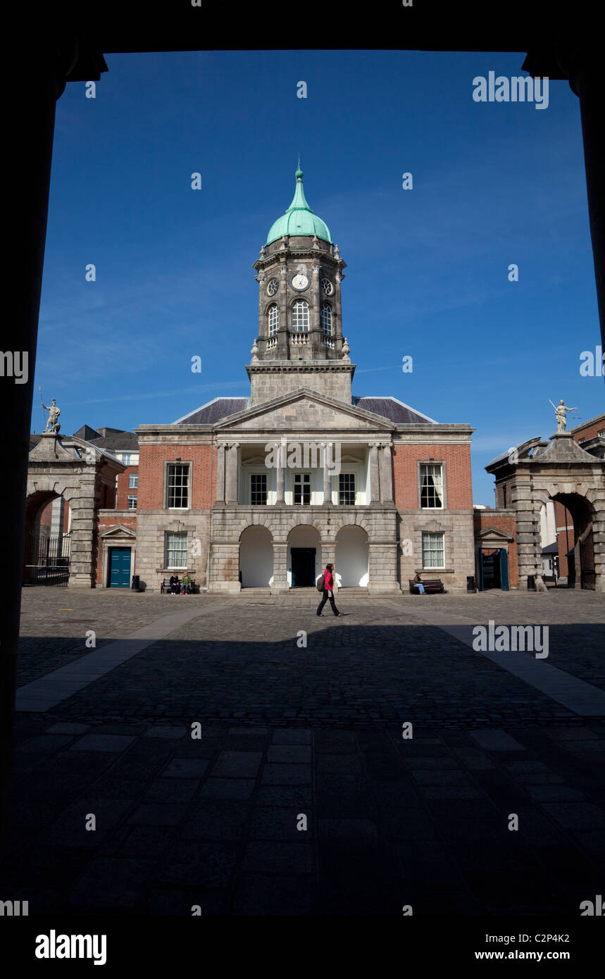The Bedford Tower and front Courtyard, Dublin Castle, Dublin City, Ireland Stock Photo