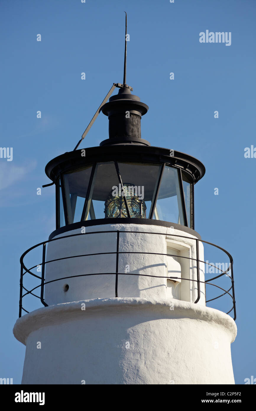 A view of the lantern of the Cove Point Light; Cove Point; Maryland