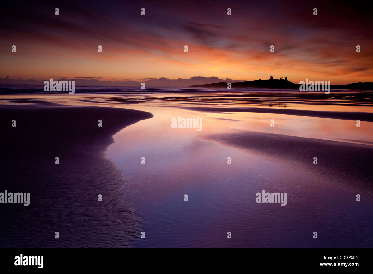 Embleton Bay, Northumberland, sunrise - Stock Image