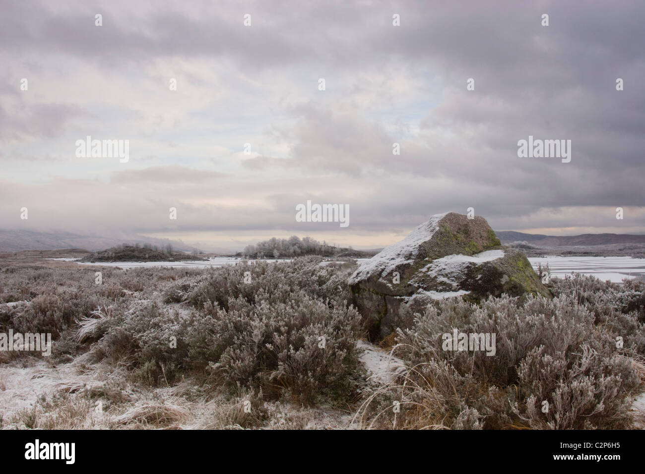 Rannoch Moor, Scotland, winter - Stock Image