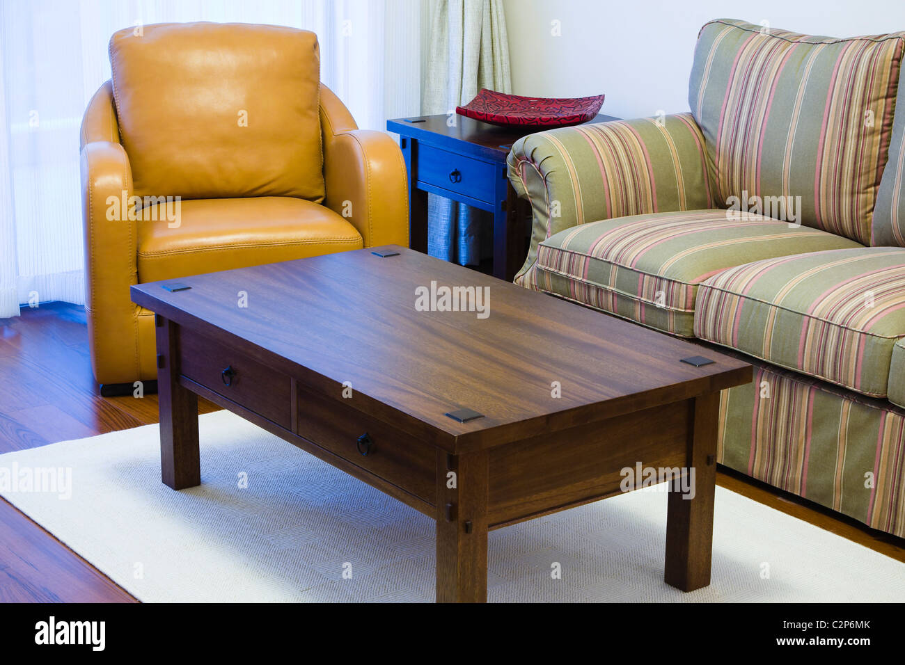 living room with furnitures Stock Photo Alamy
