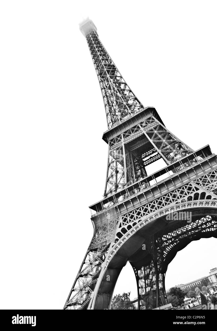 Famous Eiffel Tower of Paris isolated on white Stock Photo - Alamy