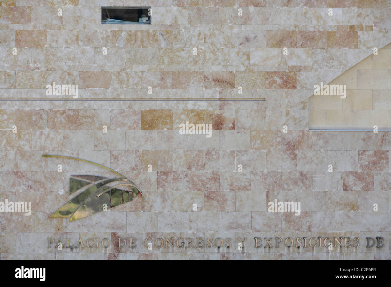 Detail of north-west facade of Palacio de Congresos y Exposiciones, Salamanca, Castilla y Leon, Spain Stock Photo