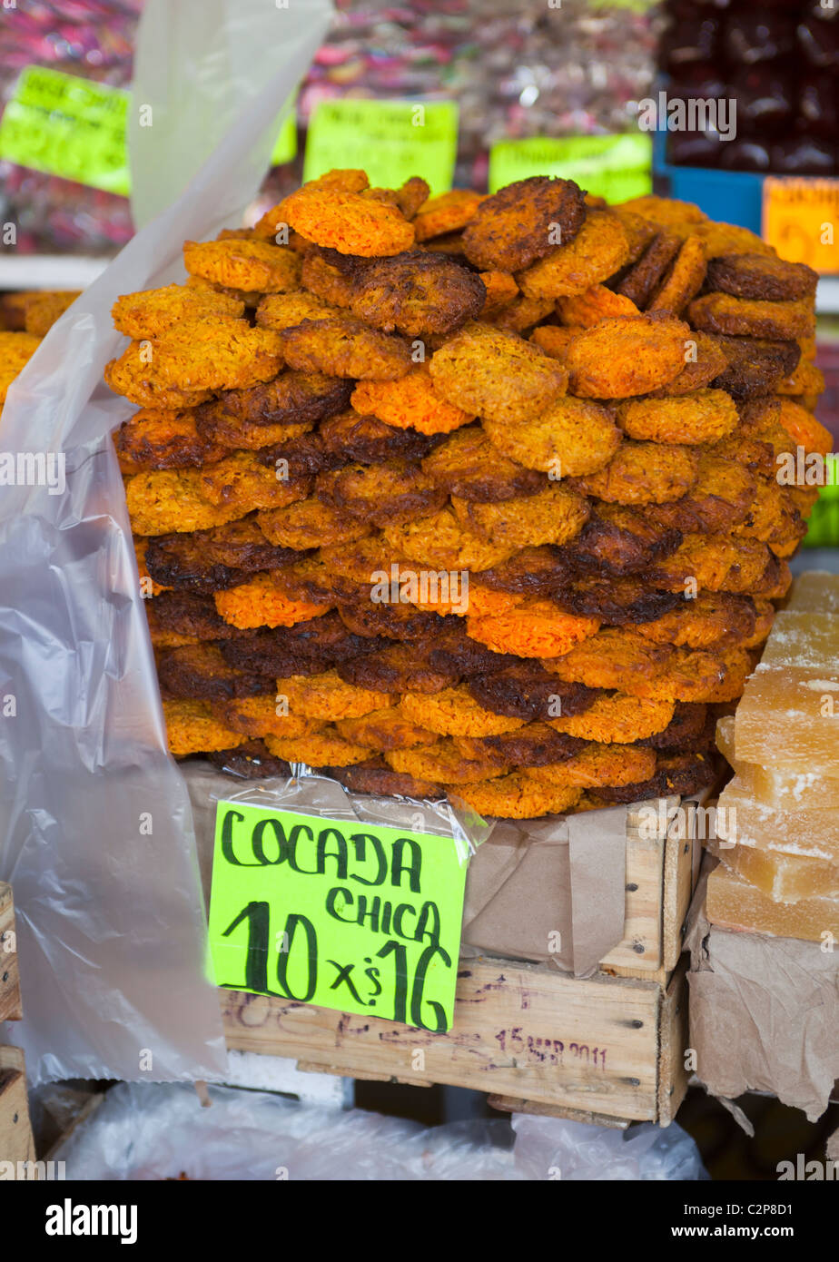Street Sweets Mercado de Dulces de la Ciudad Mexico City Stock Photo