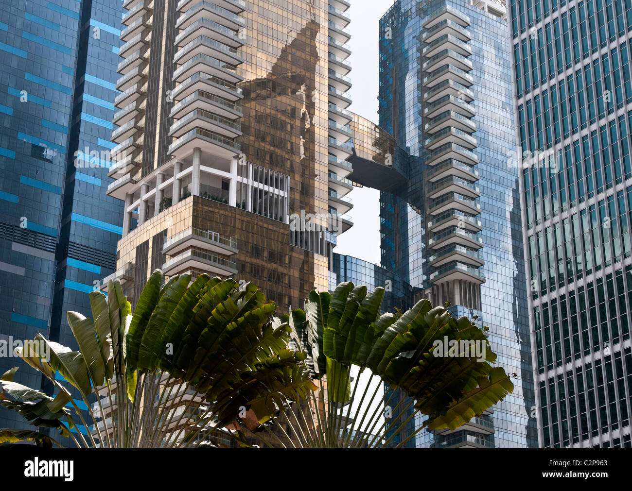 "One Shenton" apartment building, Shenton Way, Singapore Stock Photo