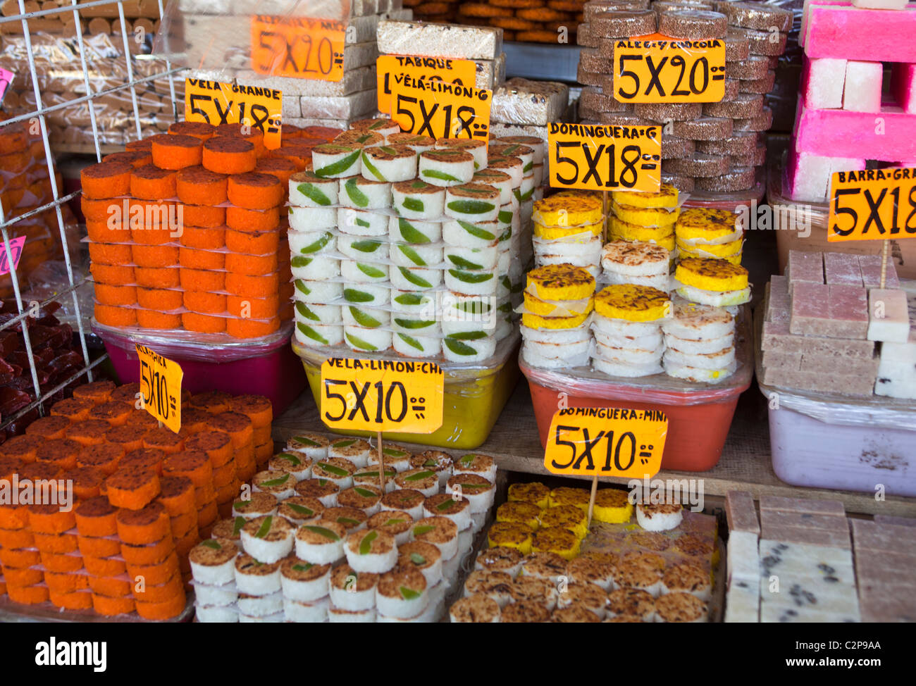 Mercado de Dulces de la Ciudad de Mexico Mexico City Stock Photo