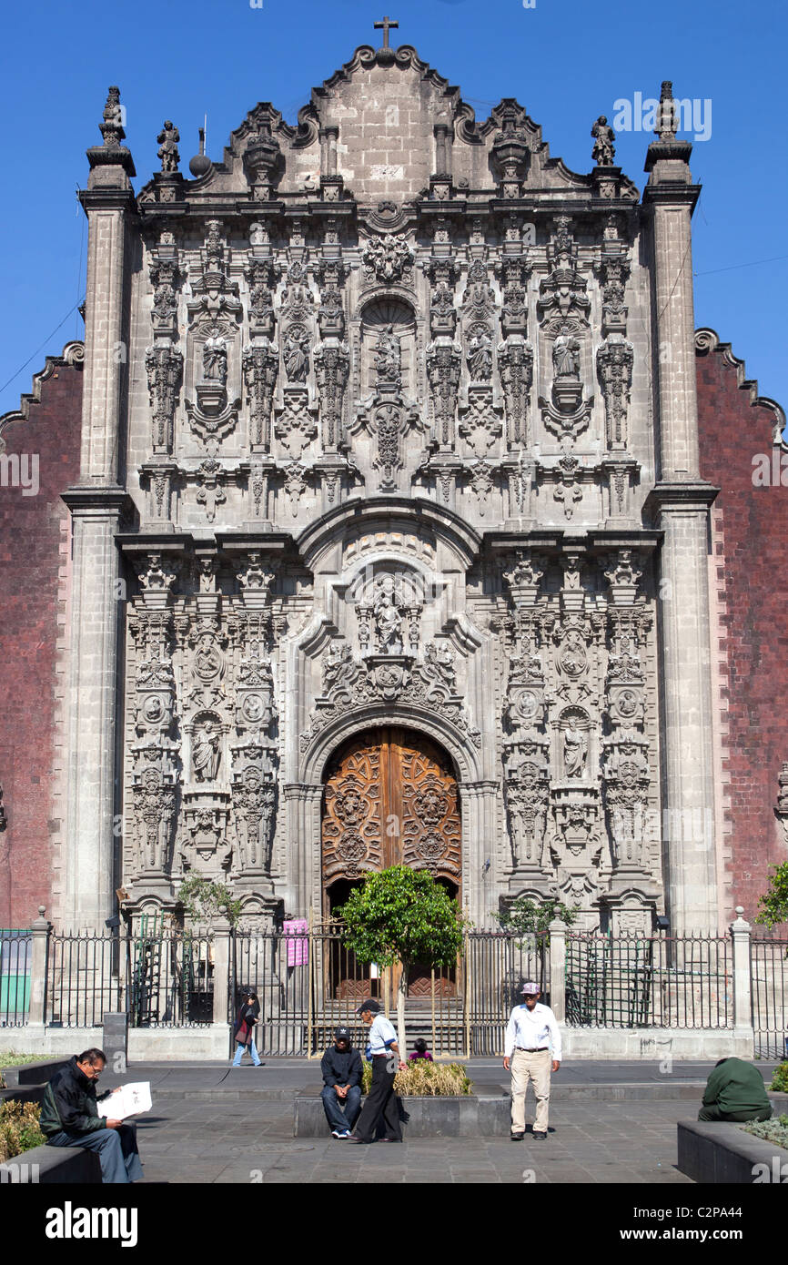 Tabernacle Entrance of the Metropolitan Cathedral of the Assumption of Mary of Mexico City Stock Photo