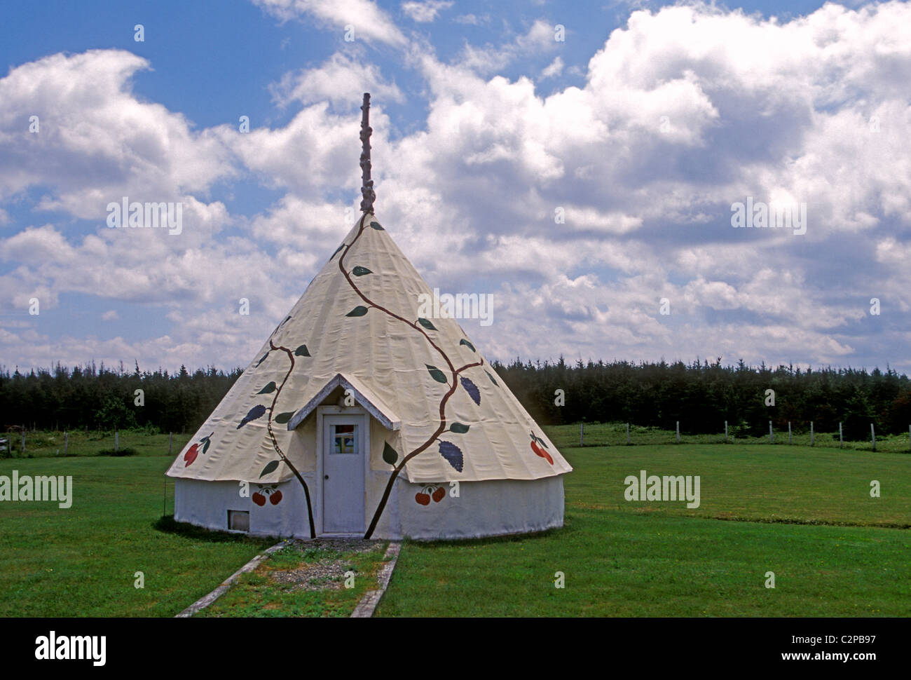 home, house, tepee, village of GrandeAnse, New Brunswick Province