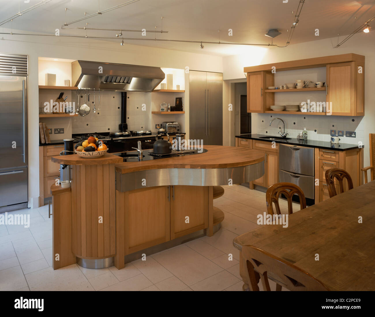 Private House Mhsm Edinburgh Scotland Kitchen Stock Photo
