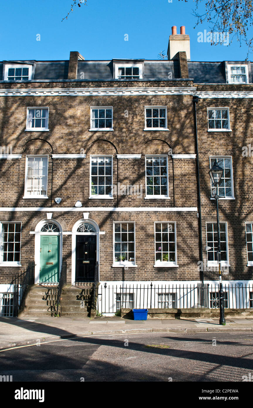 Terraced houses, West Square, SE11, Southwark, Lambeth, London, UK