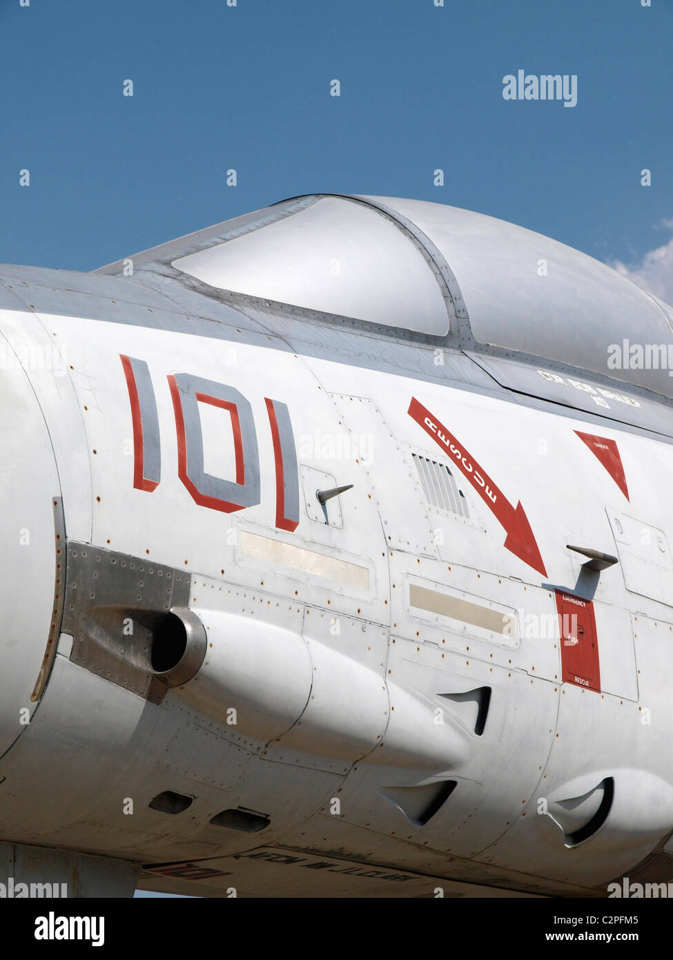 Grumman F-14A Tomcat fighter aircraft at the Palm Springs Air Museum, California, USA. Stock Photo