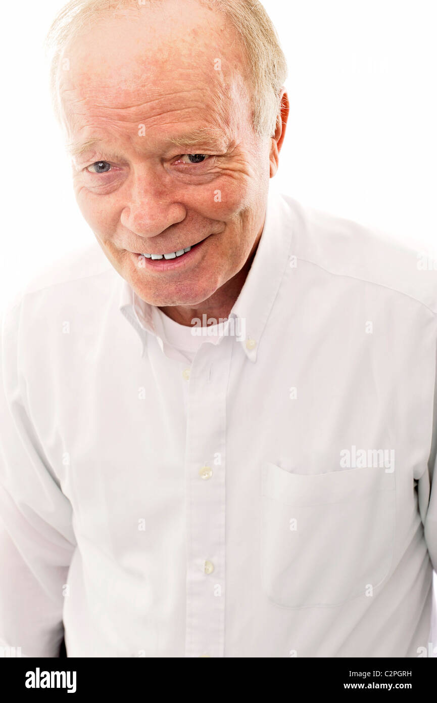 Wrinkled face smiling old man hi-res stock photography and images - Alamy